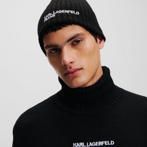 LOGO RIBBED BEANIE