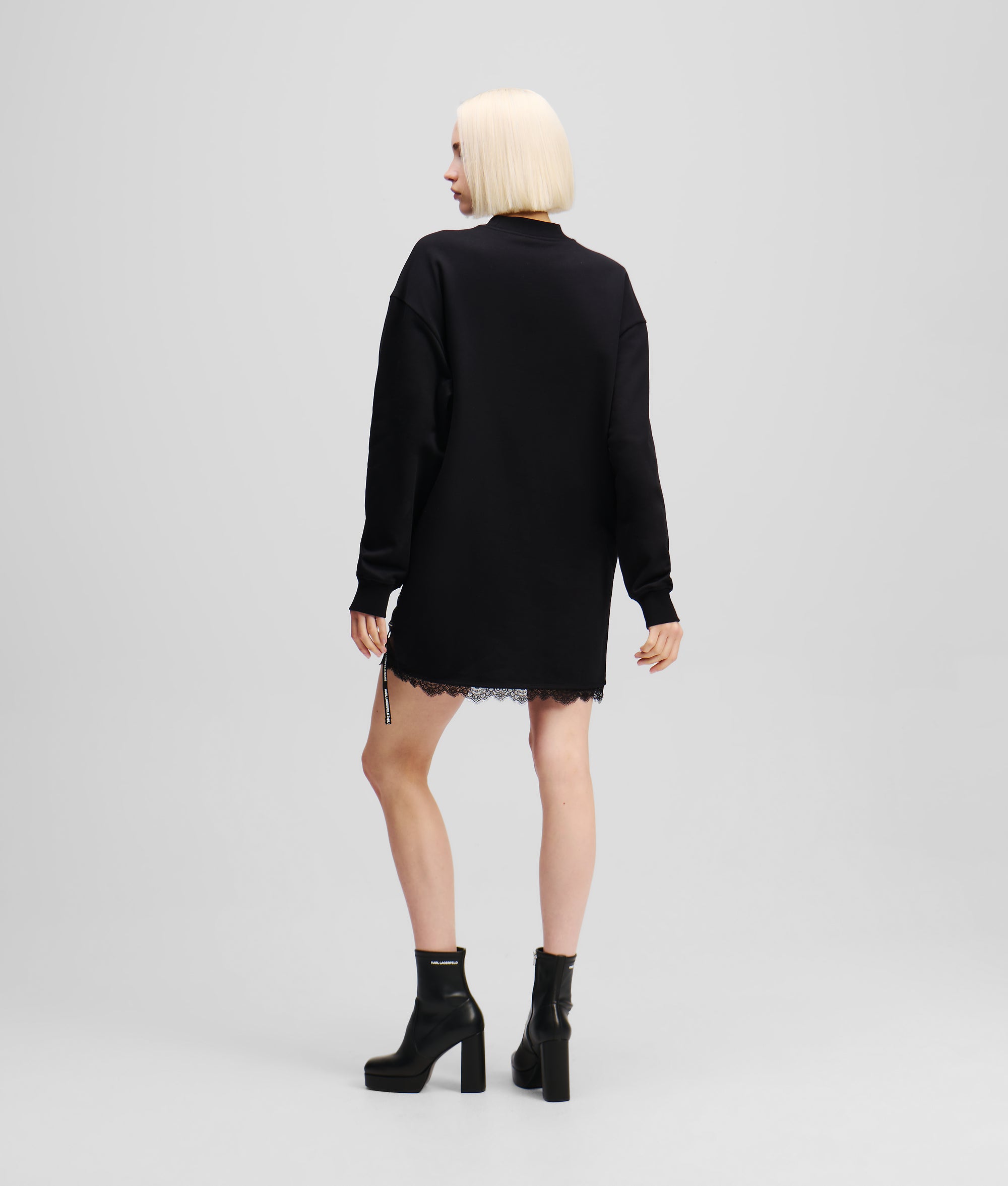 LACE DETAIL SWEAT DRESS - Image 3