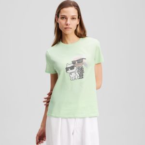 IKON KARL & CHOUPETTE RHINESTONE T-SHIRT