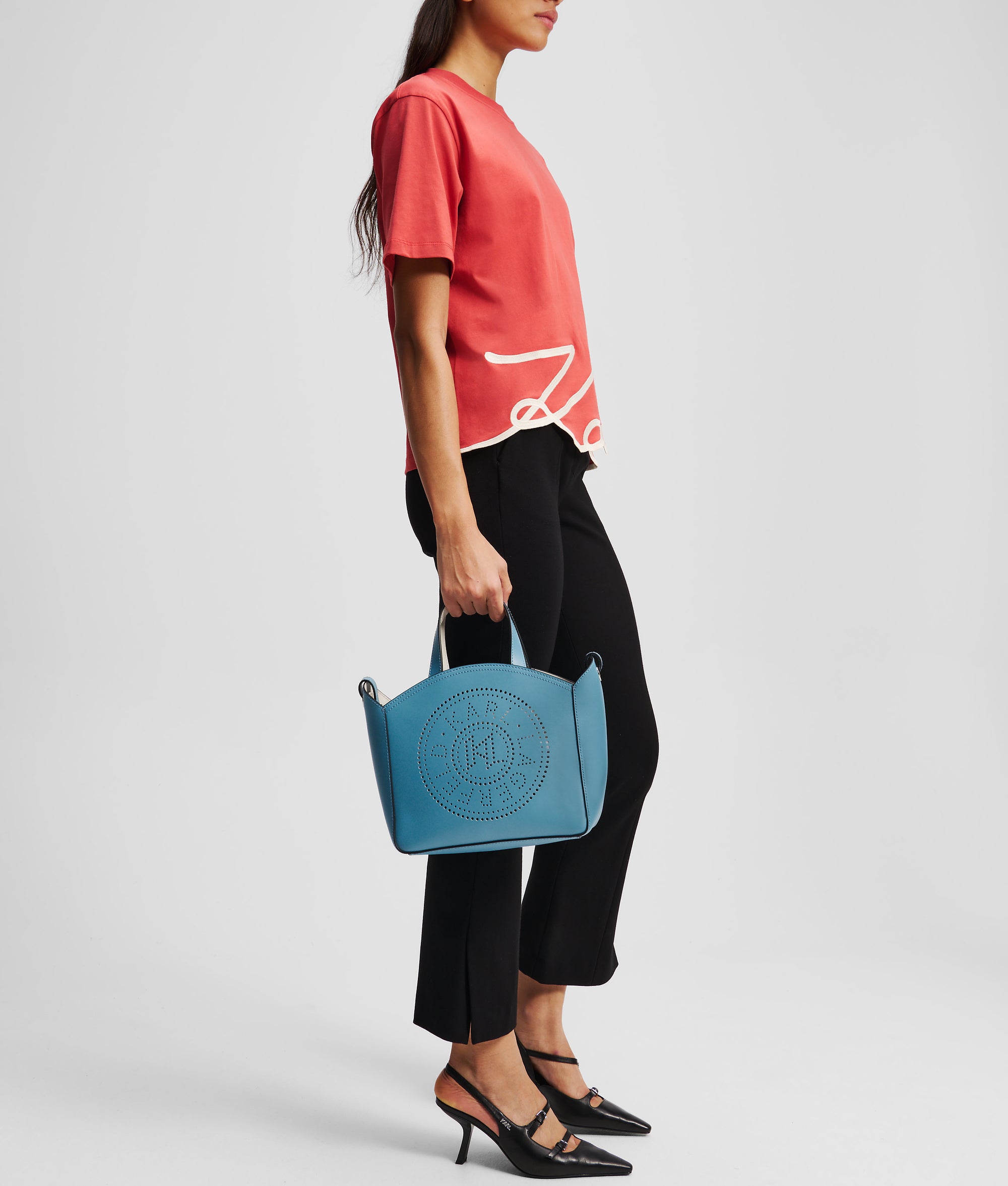 K/CIRCLE PERFORATED SMALL TOTE BAG - Image 2