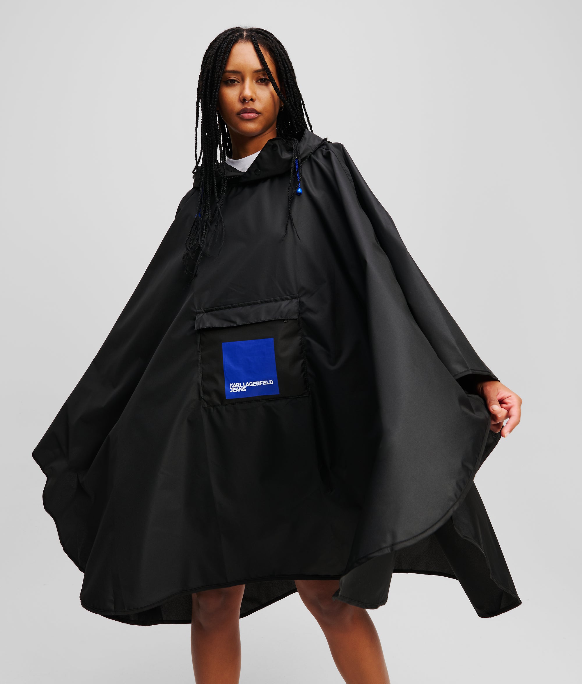 BOX LOGO HOODED PONCHO - Image 2