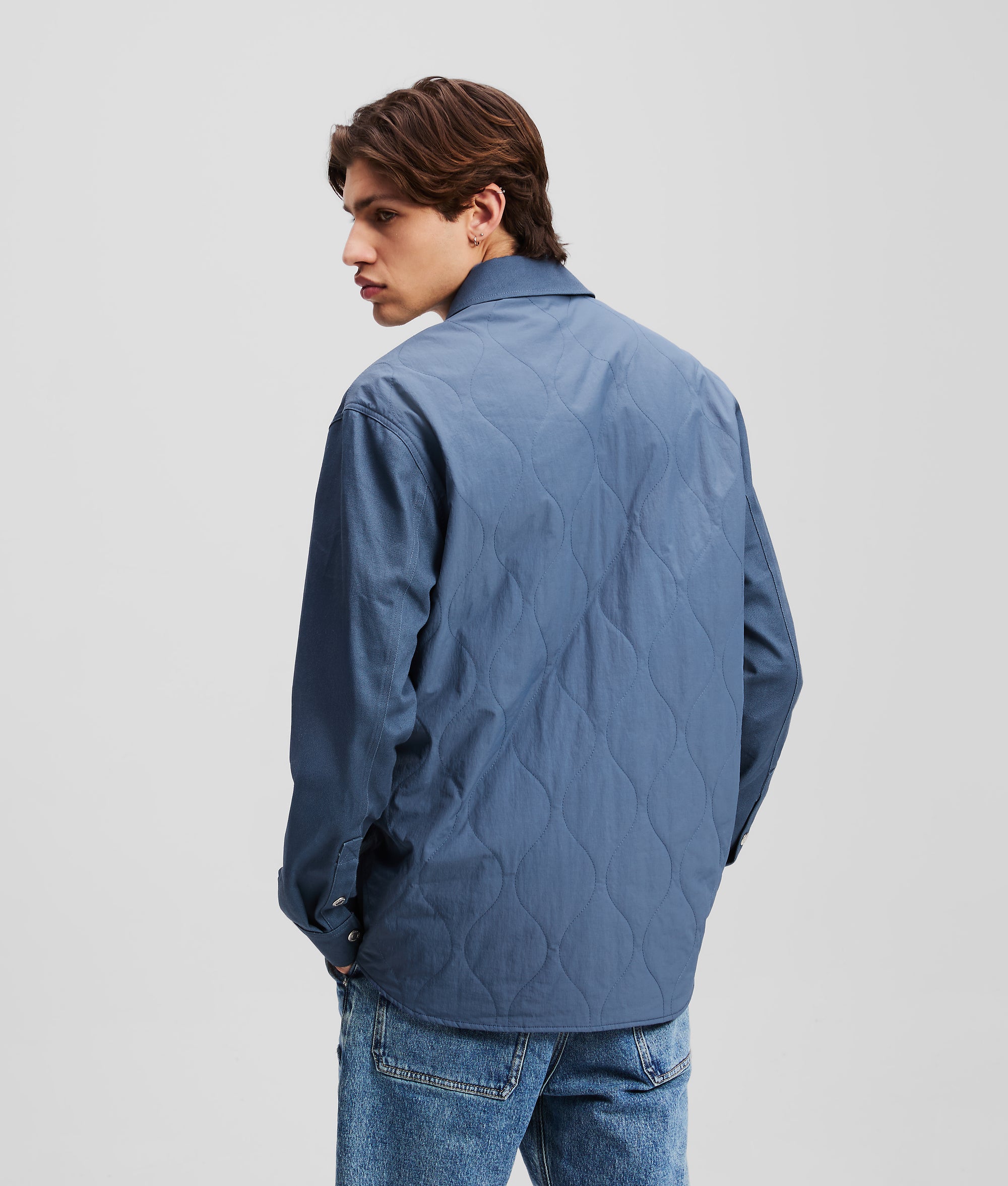MIXED-MATERIAL OVERSHIRT - Image 2