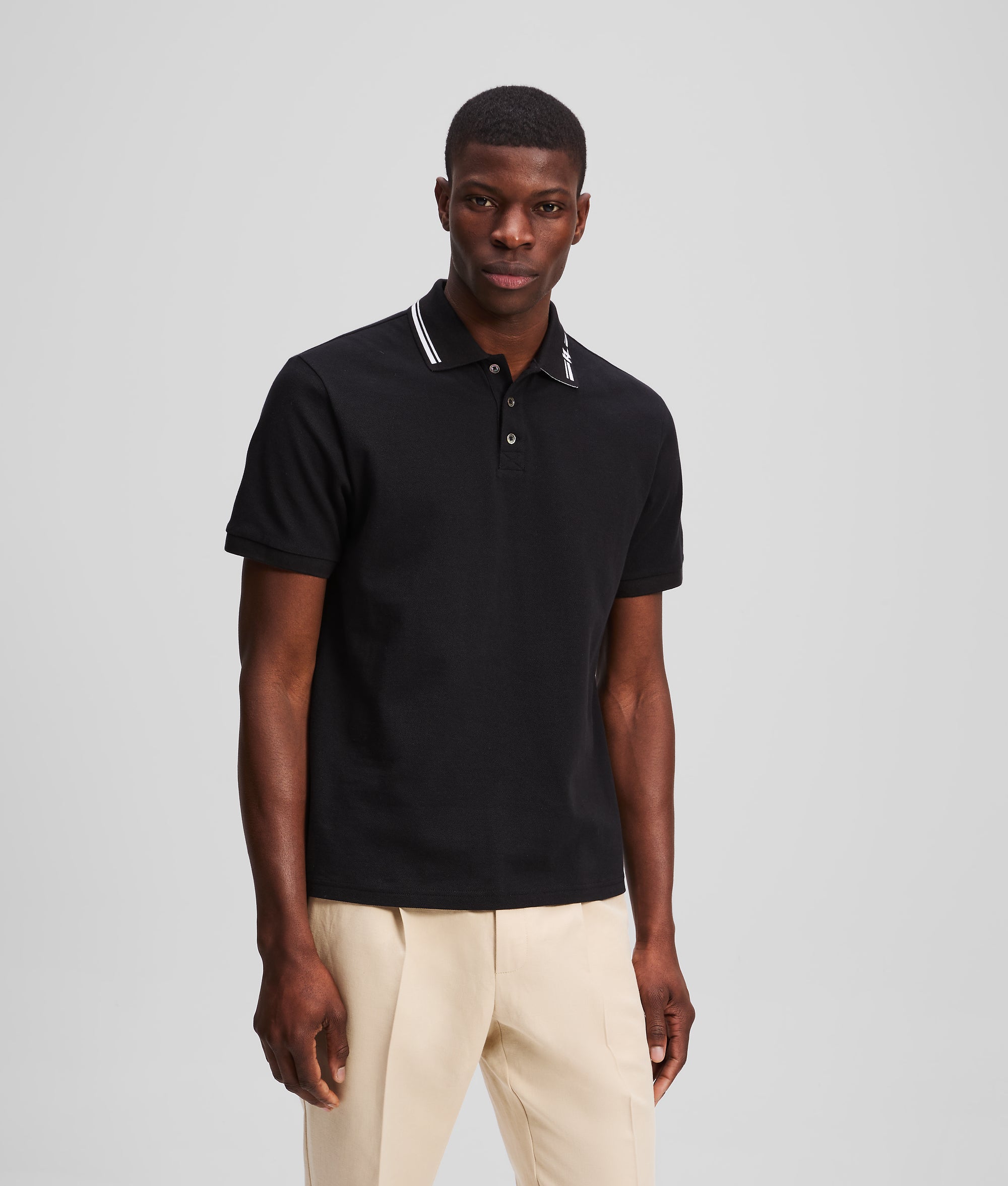 CONTRAST PIPING POLO SHIRT