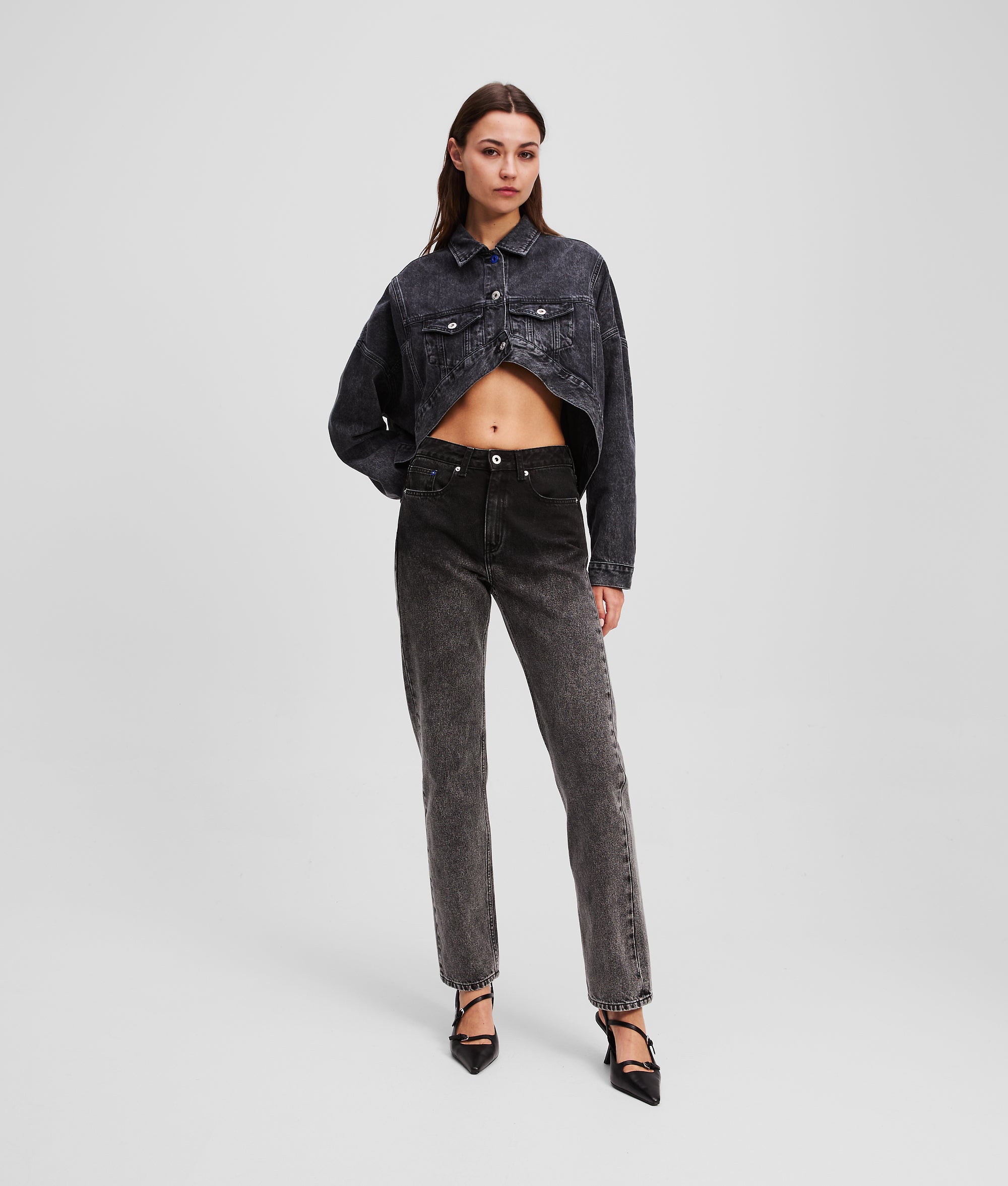 OMBR?? HIGH-RISE STRAIGHT JEANS