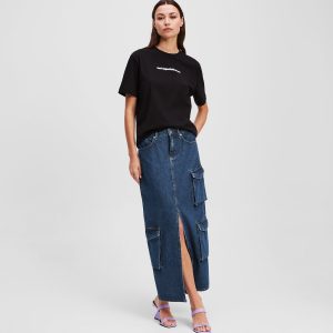UTILITY DENIM MAXI SKIRT