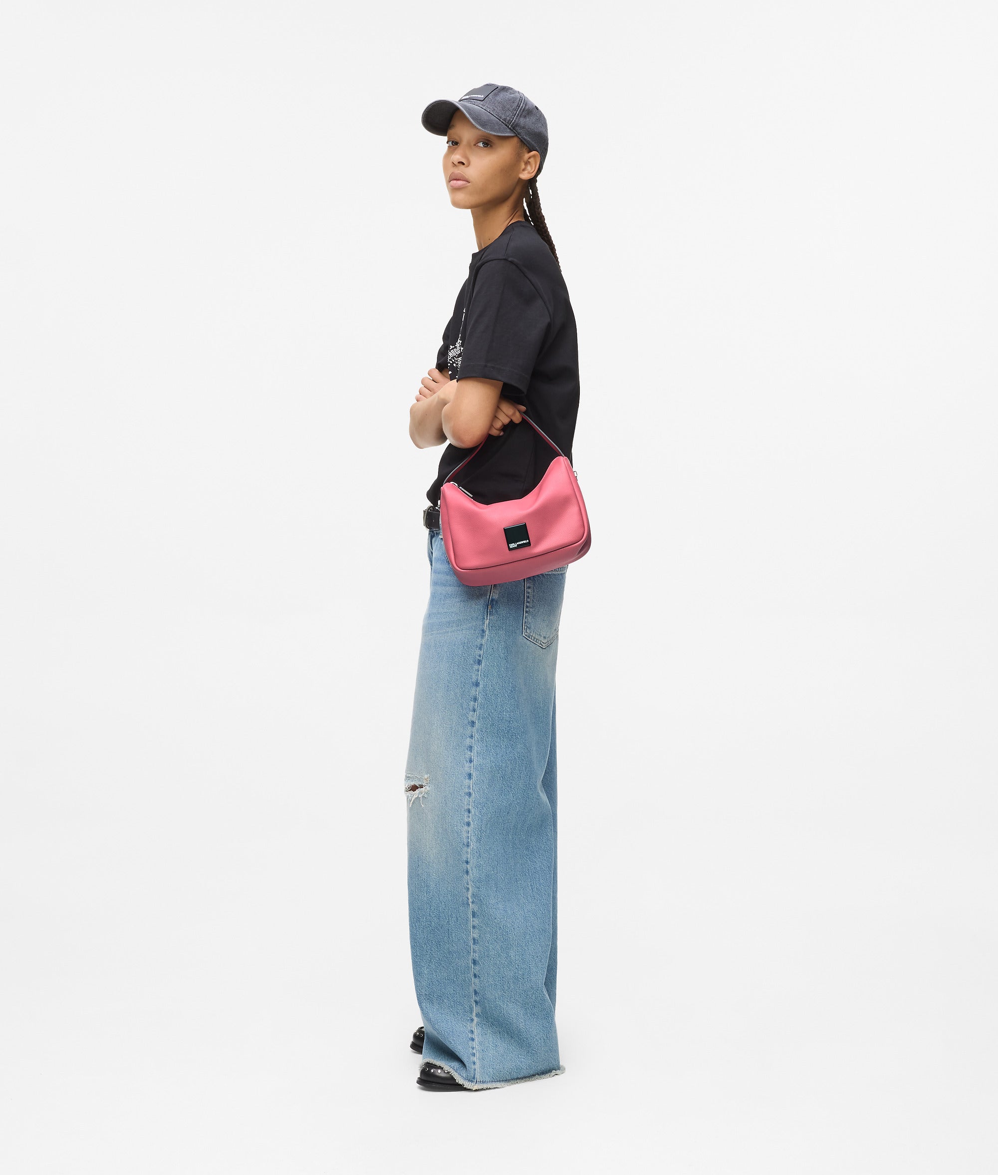 KLJ BOX LOGO SOFT MINI HOBO BAG - Image 2