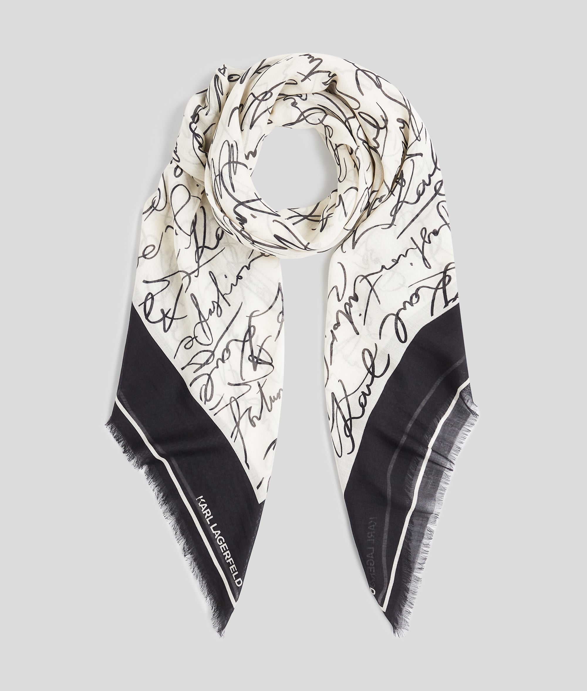 K/ESSENTIAL SCRIBBLE SCARF - Image 3