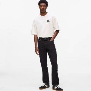 Metallic detail slim jeans