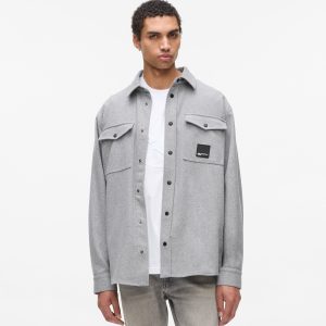 Wool-blend overshirt