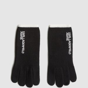 Logo knitted gloves