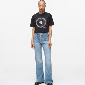High-rise flared jeans