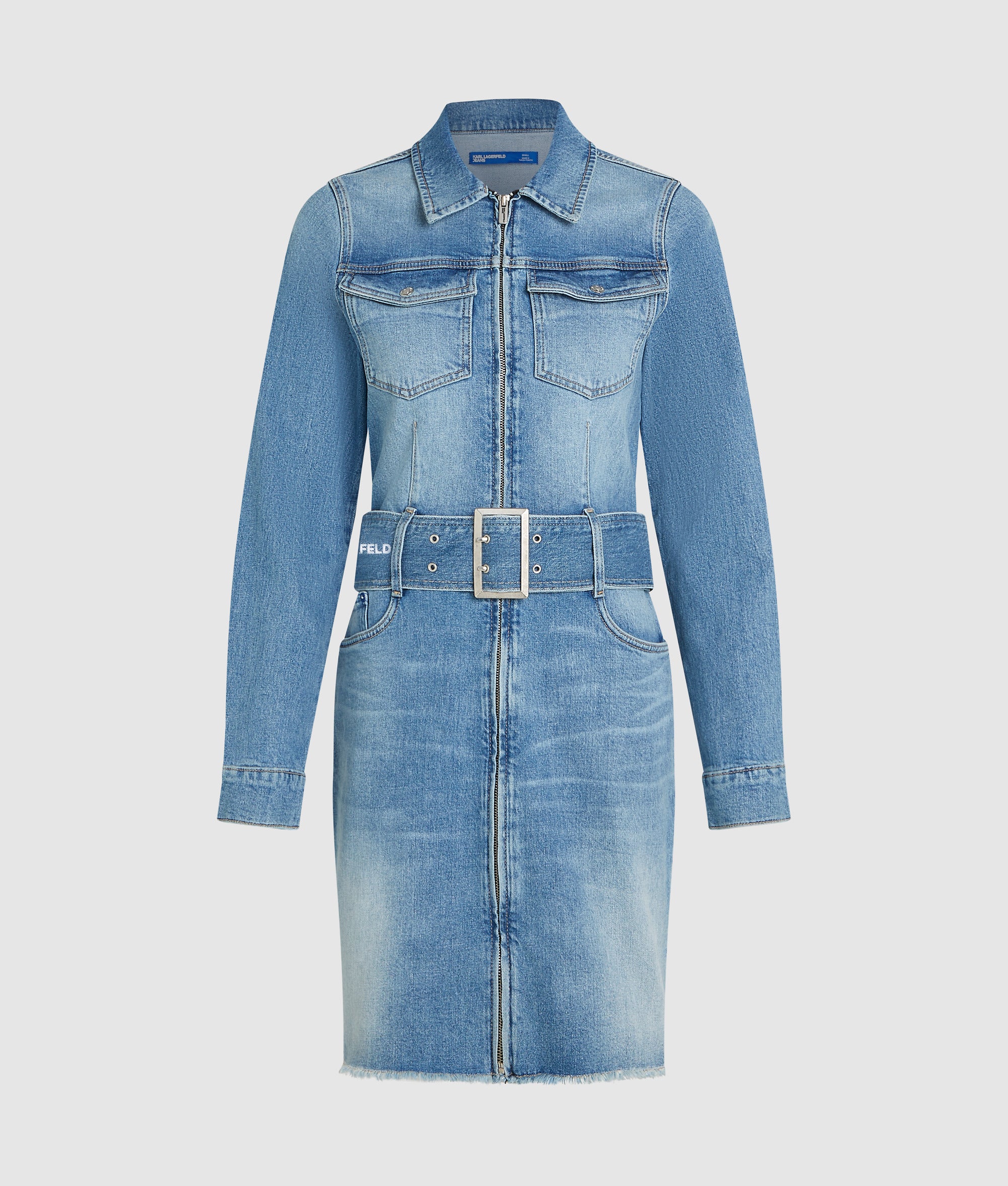 Belted denim dress - Image 5
