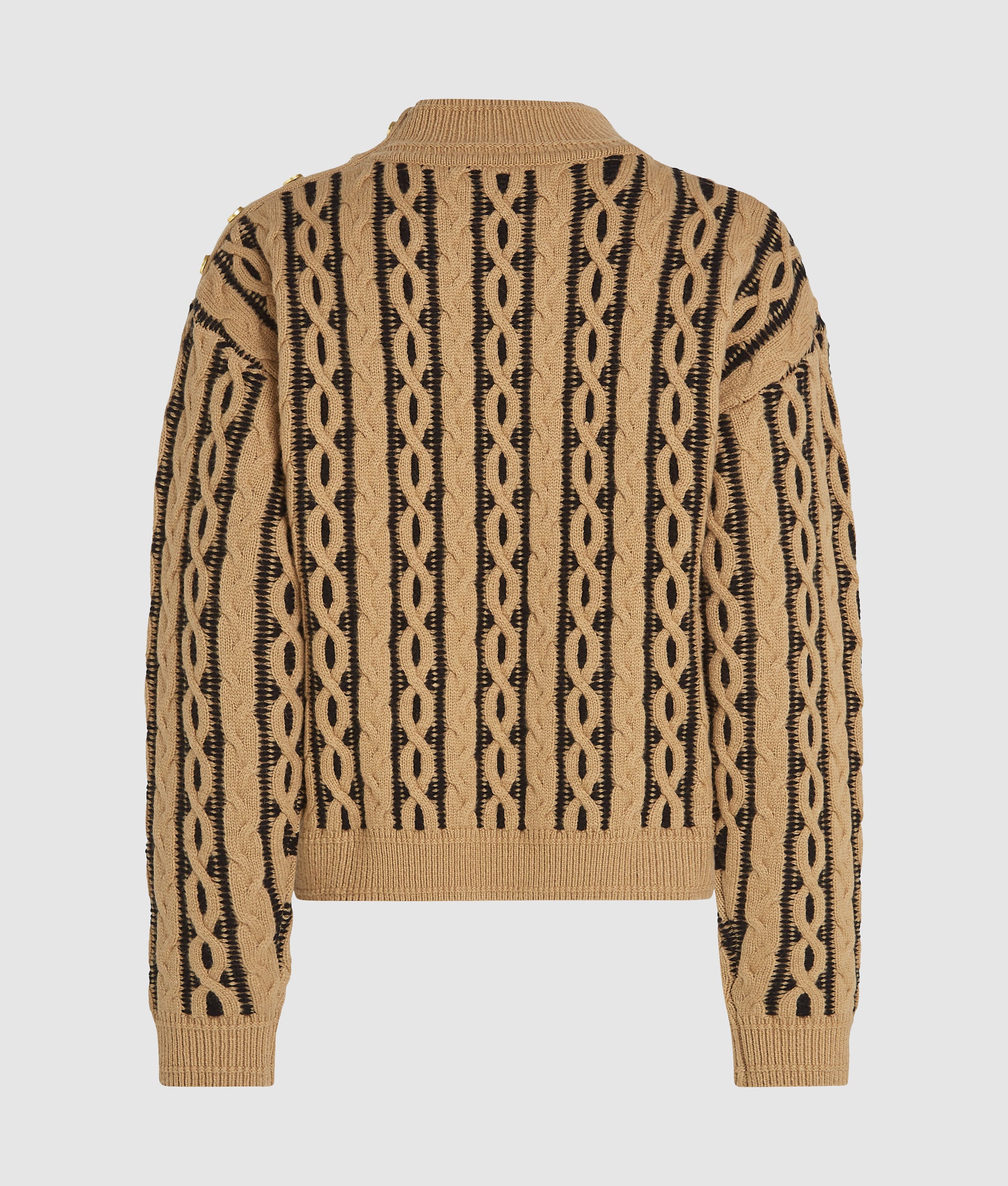 Cable knit mock neck sweater - Image 6