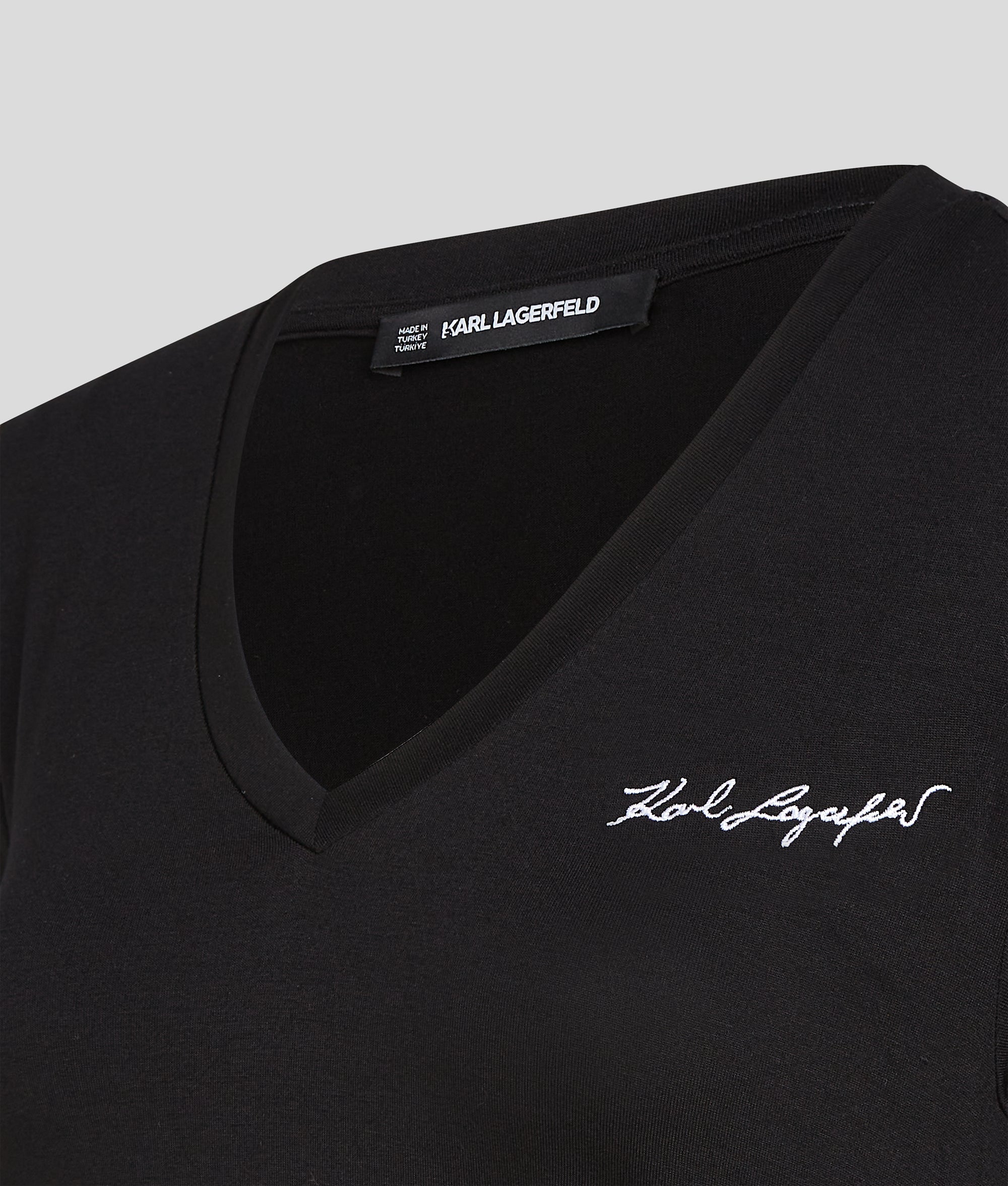 SIGNATURE V-NECK RUCHED T-SHIRT - Image 3