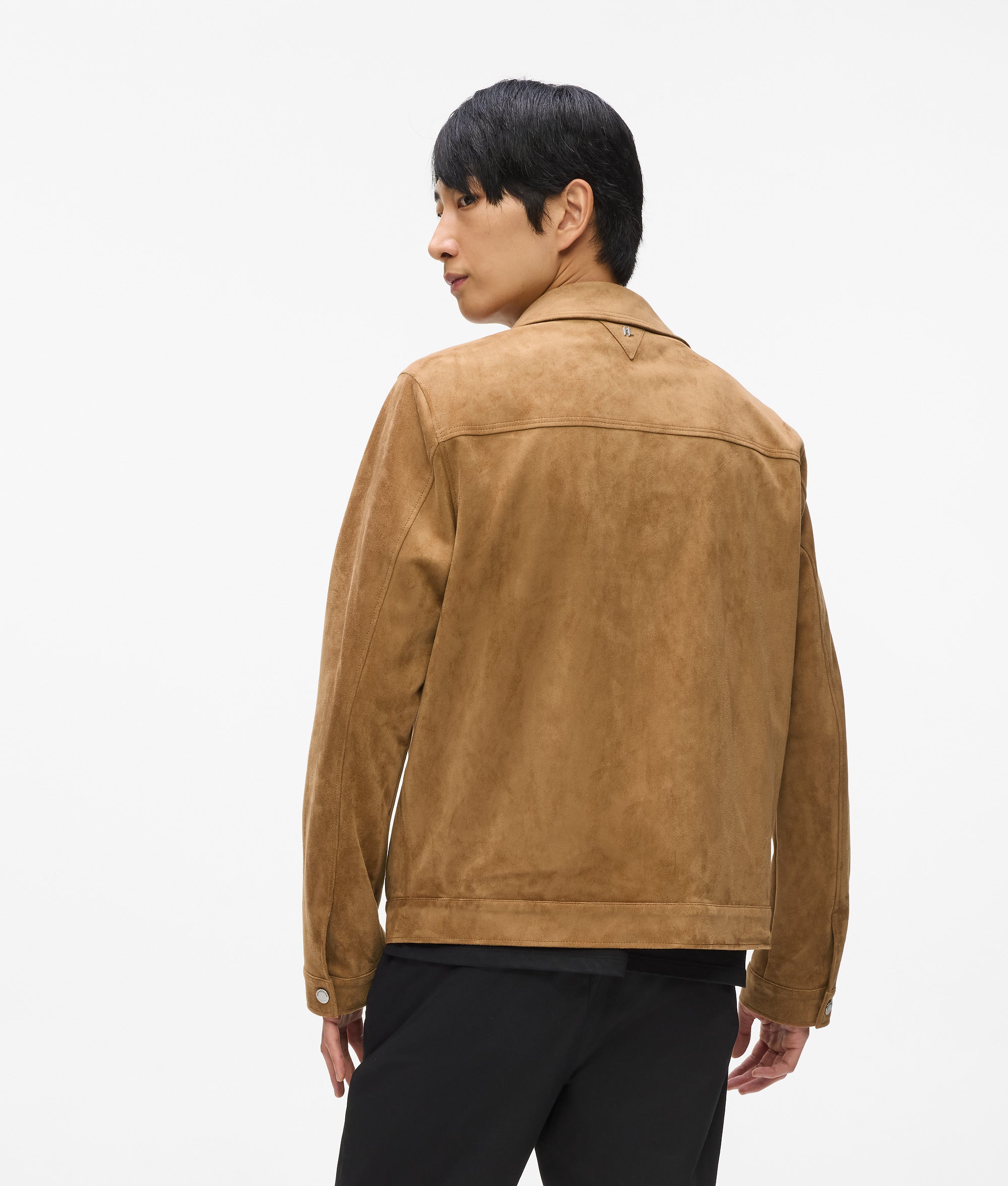 Faux suede trucker jacket - Image 3