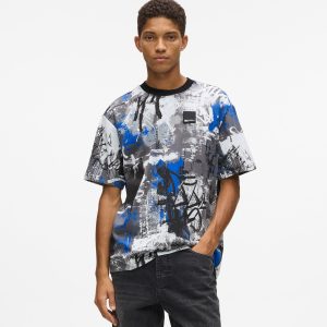 All-over paint-effect T-shirt