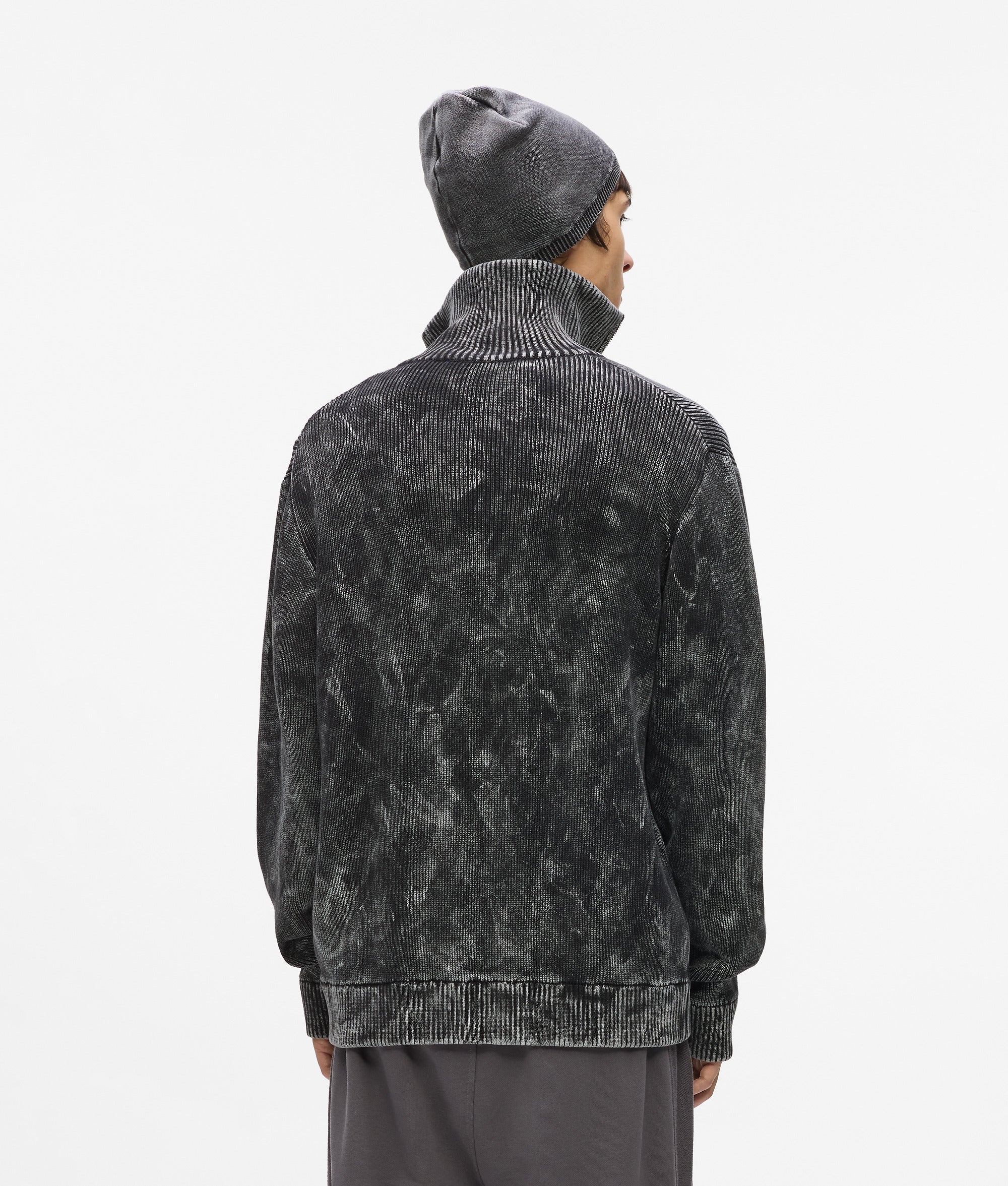 Washed zip-up sweater - Image 2