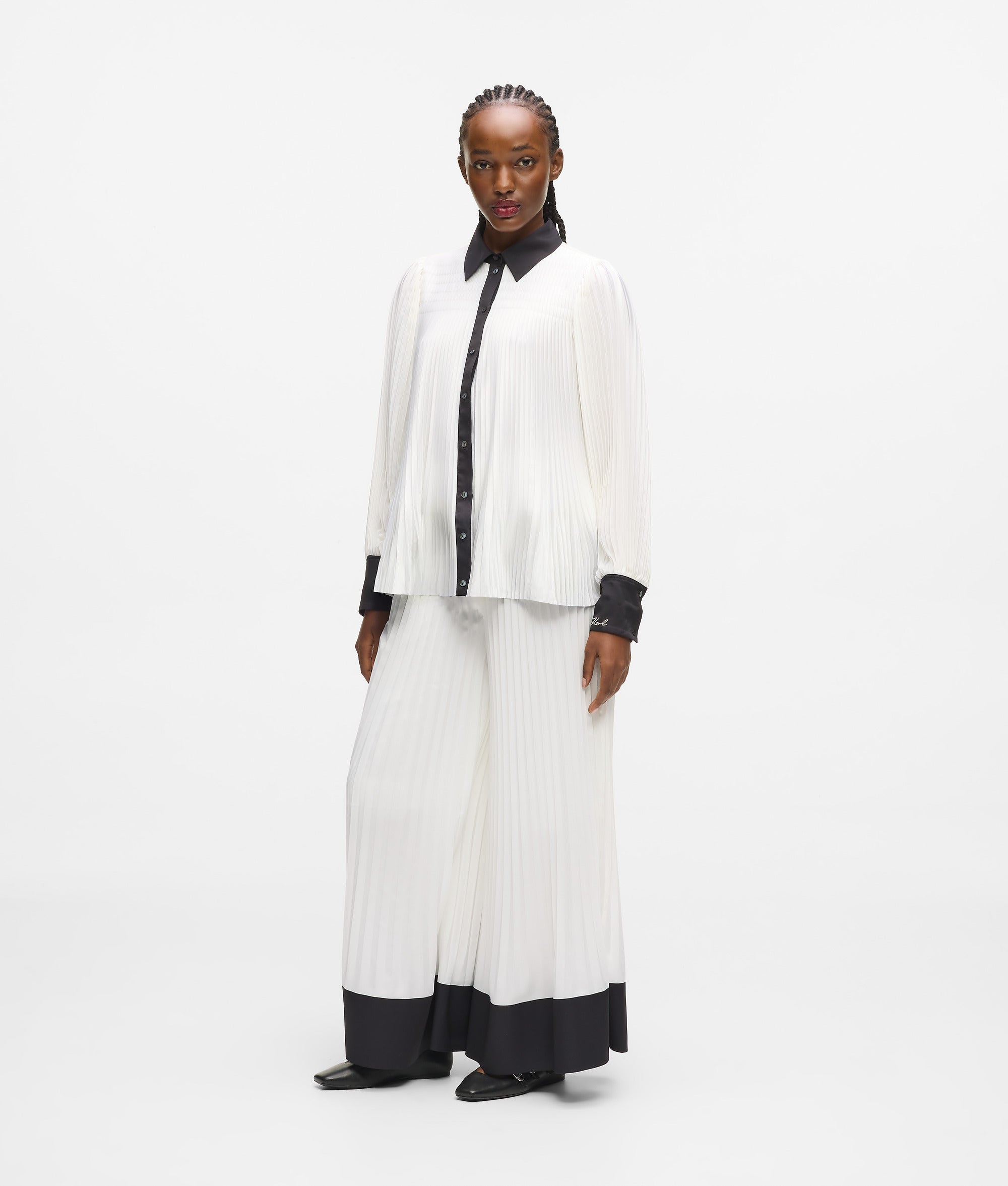 Pleated wide-leg pants - Image 5