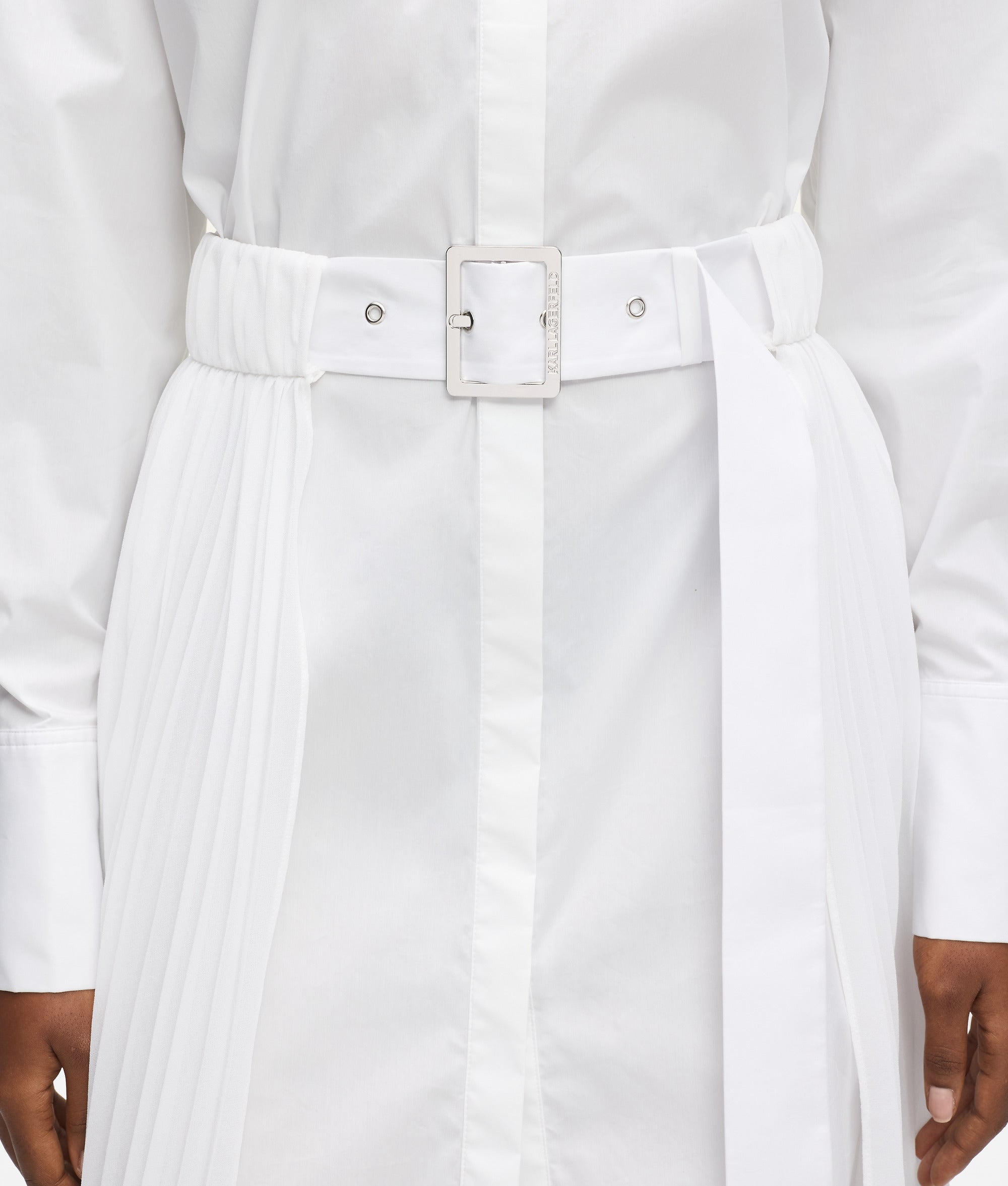 Pleated panel shirt dress - Image 3