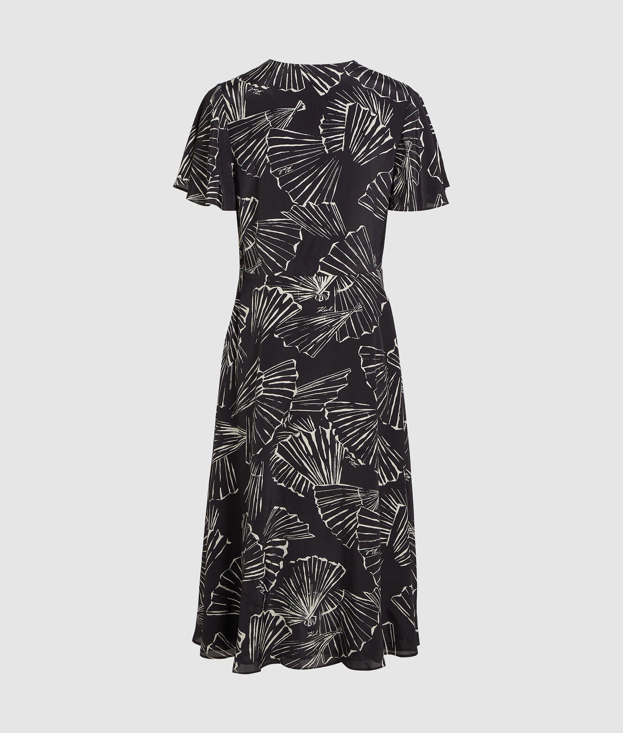Fan print V-neck dress - Image 6