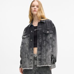 Bleached denim jacket