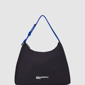 Large cord nylon shoulder bag