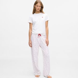Heart print pajama set