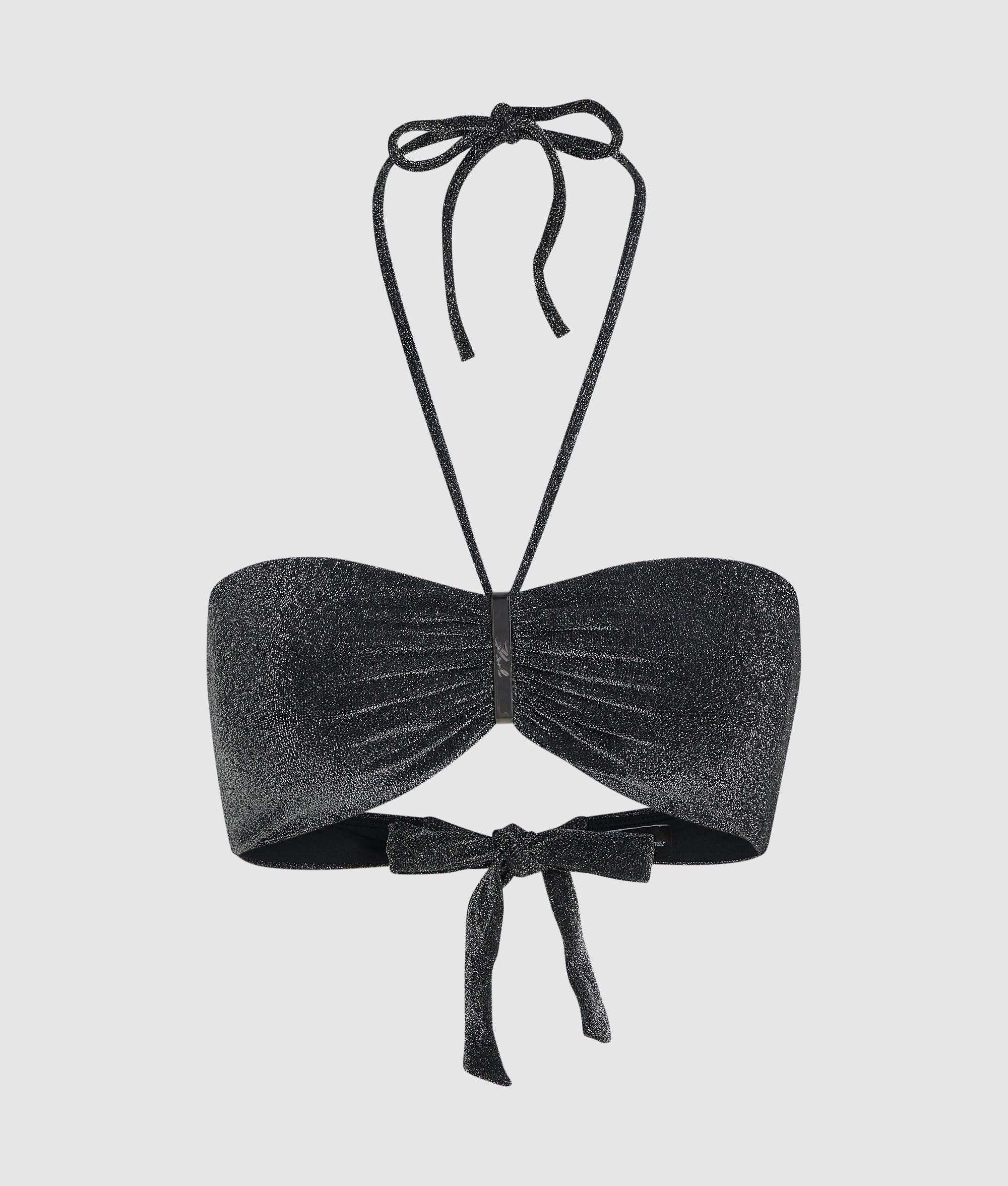 Metallic bandeau bikini top - Image 5