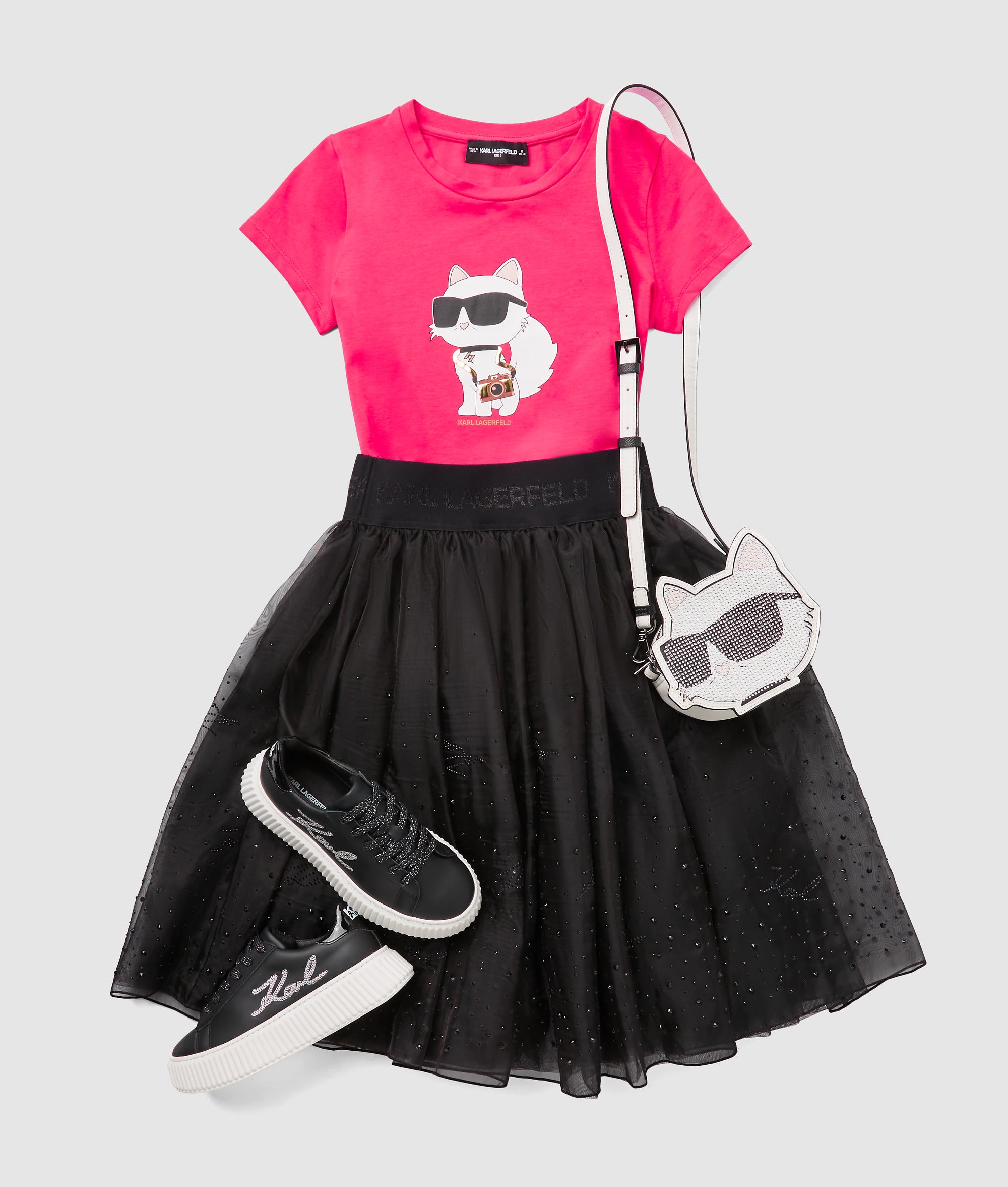 Girls rhinestone mesh skirt - Image 2