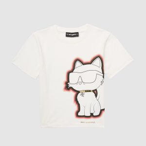 Girls Ikon sketch Choupette T-shirt