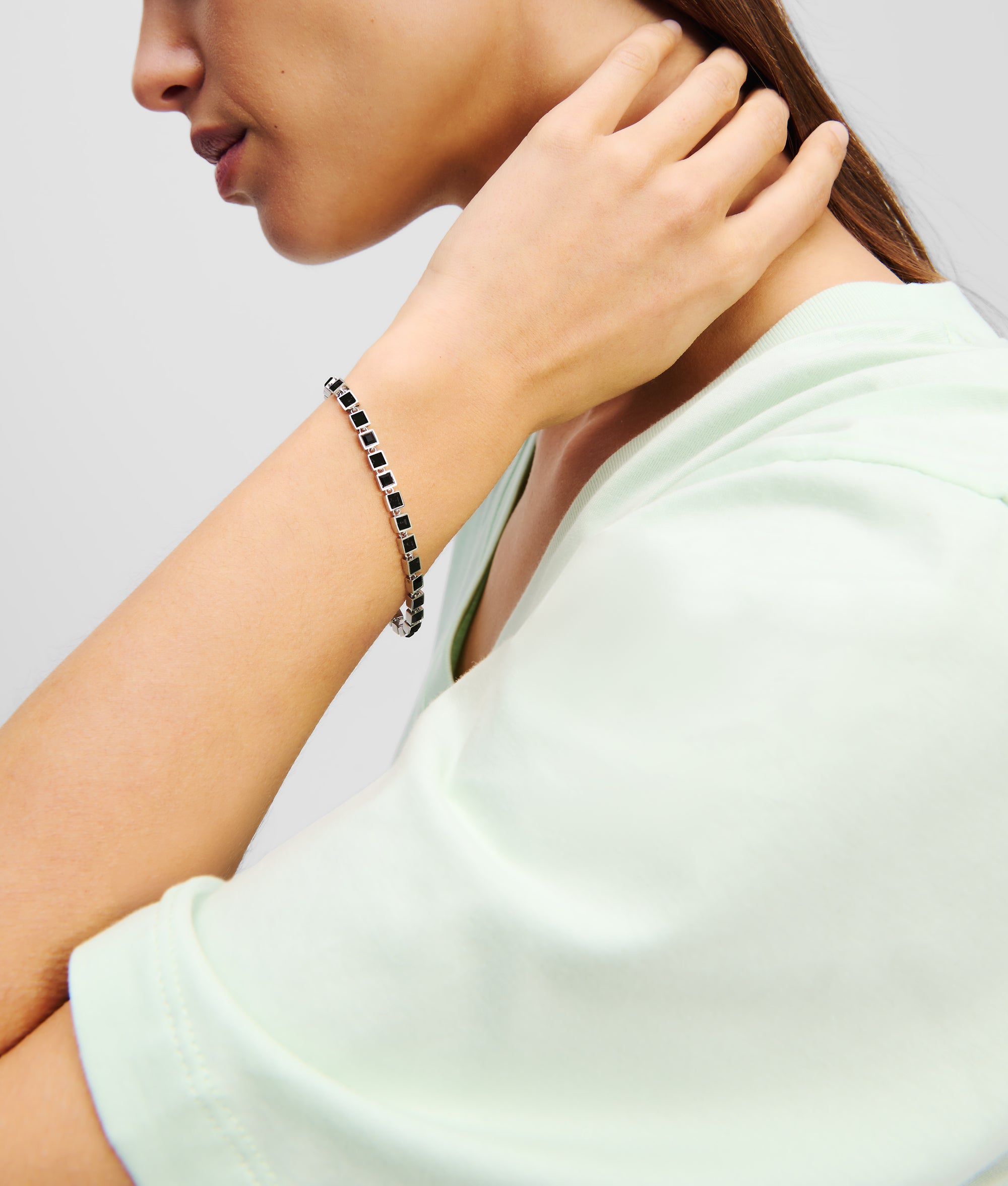 BLACK CRYSTALS BRACELET - Image 2